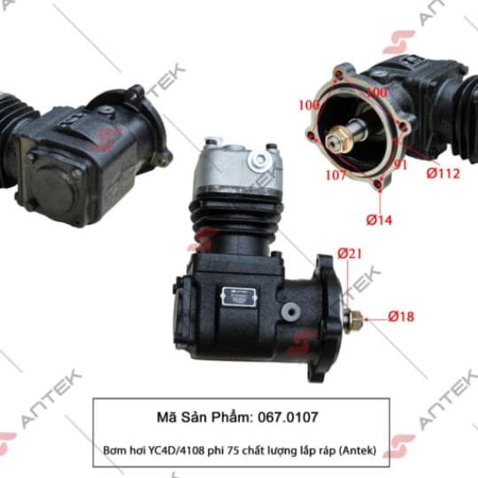 Bơm hơi YC4D/4108 phi 75 – Antek