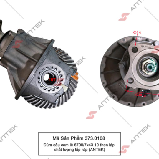 Đùm cầu sau comple 6700/7×43/19 then láp – Antek