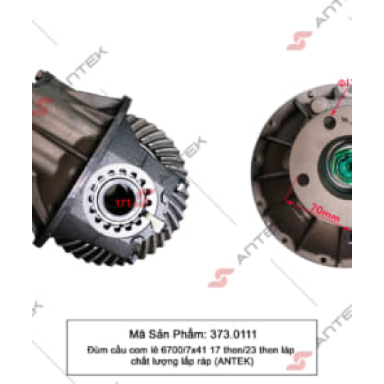 Đùm cầu sau comple 6700/7×41/23 then láp (QD 17 then) – Antek