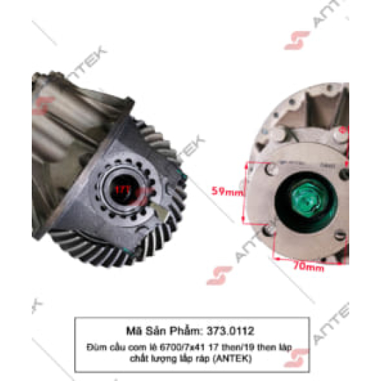 Đùm cầu sau comple 6700/7×41/19 then láp (QD 17 then) – Antek